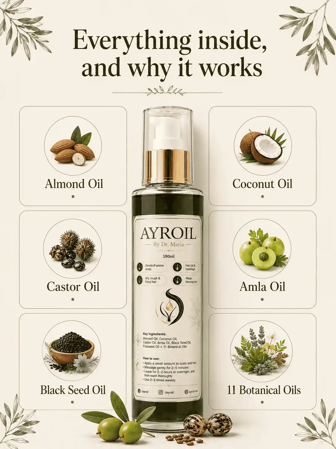 Ayroil Nourishing Hair Oil - 180ml