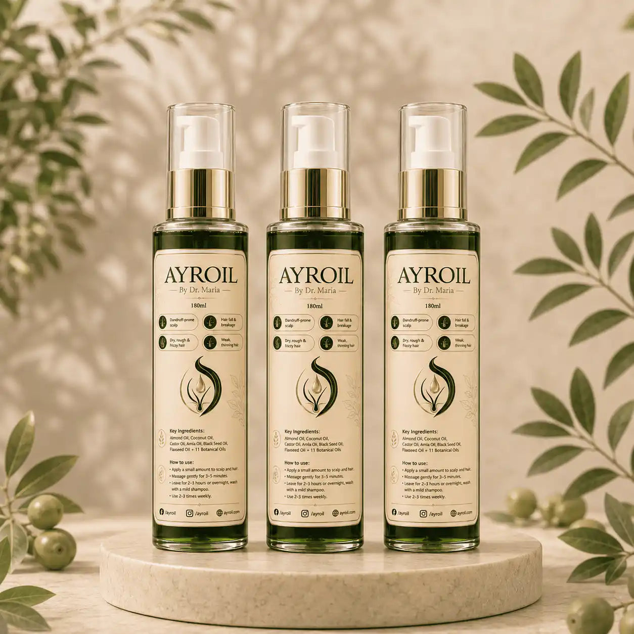 Ayroil Nourishing Hair Oil - Pack of 3